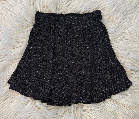 High waisted metallic skirt/skort