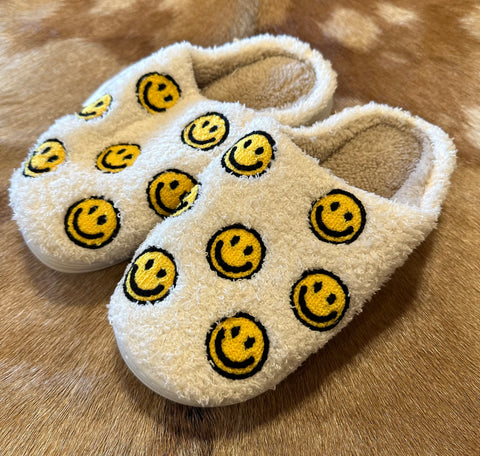 Multi smiley slippers