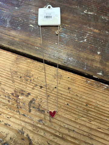 Druzy heart necklace