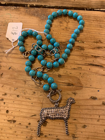 Lamb turquoise necklace