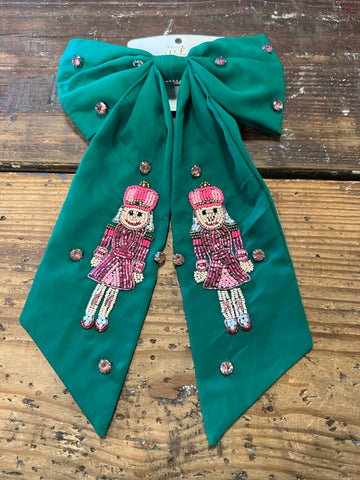 Nutcracker beaded bow