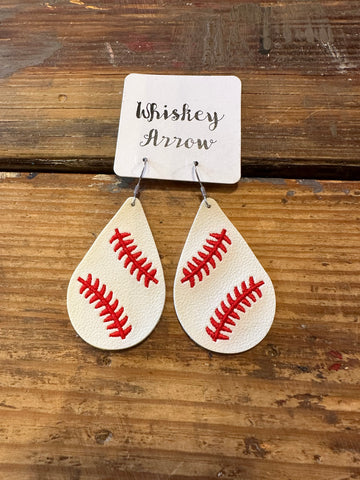 Baseball earrings