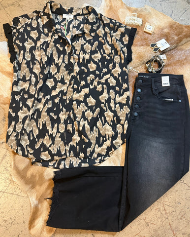 Cheetah dressy top