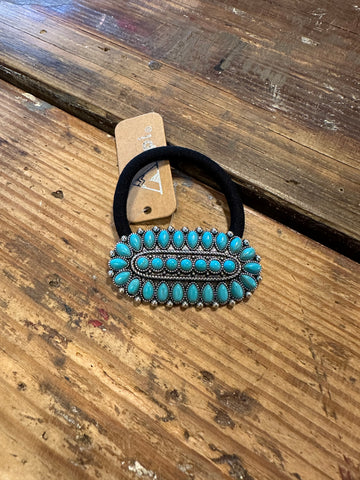 Turquoise hair tie