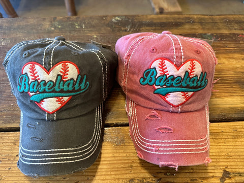 Heart baseball hat