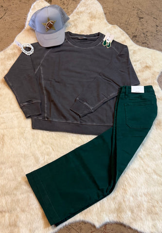 FRENCH TERRY PIGMENT DYE PULLOVER