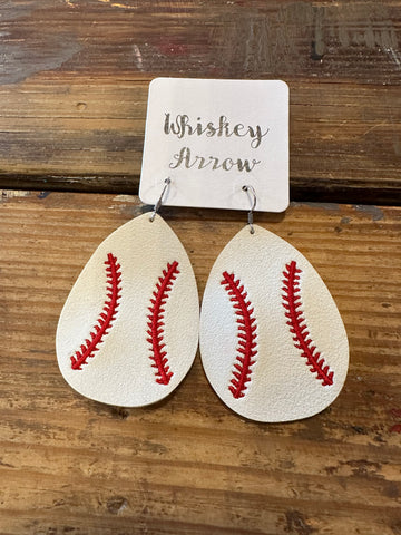 Baseball earrings