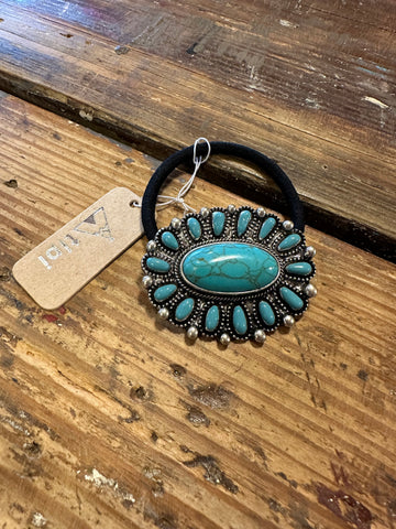 Turquoise hair tie