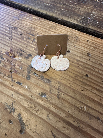 Clay pumpkin earrings