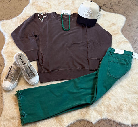 PIGMENT DYED FRENCH TERRY PULLOVER