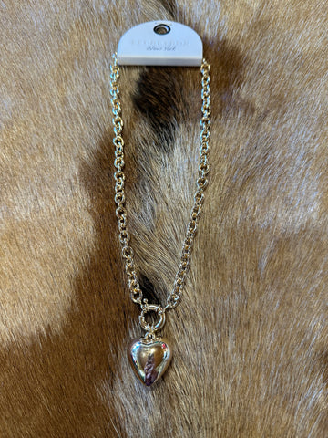 Gold heart necklace