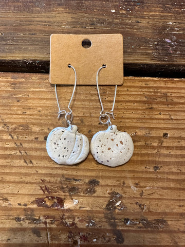 Clay pumpkin earrings