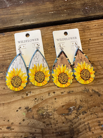 Sunflower earrings