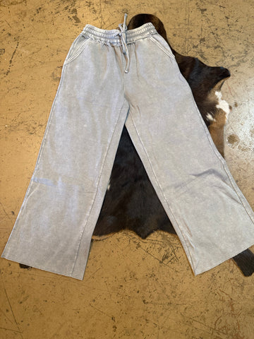 Acid wash sweat pants