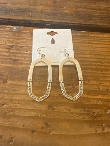 Cream bling earrings