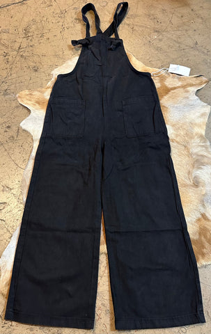 Washed knot overalls
