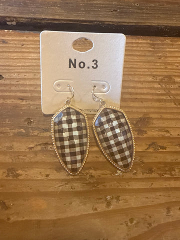 Black/White Checkered earrings