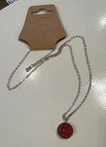 Faux druzy necklace