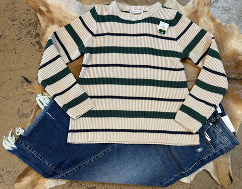 Dark green stripe sweater