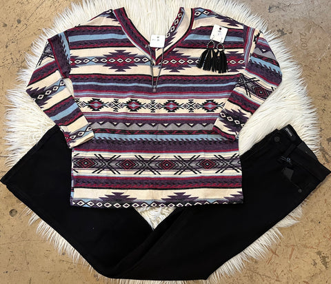 Long sleeve Aztec