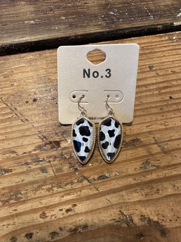 Cowhide earrings