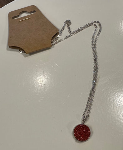 Faux druzy necklace