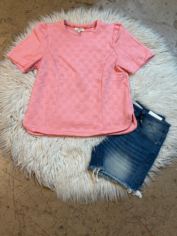 Bubble gum pink top