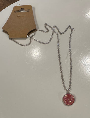 Faux druzy necklace