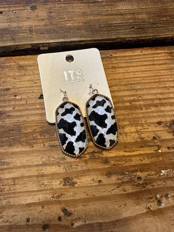 Cowhide earrings