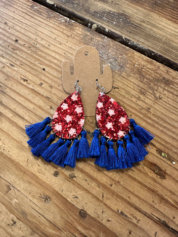 Star tassel earrings