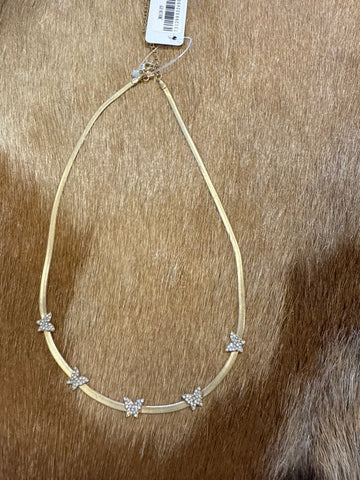 Butterfly gold necklace