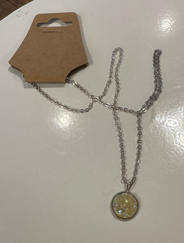 Faux druzy necklace