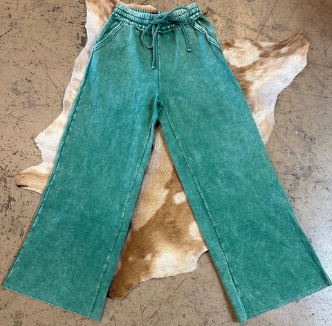 Acid wash sweat pants