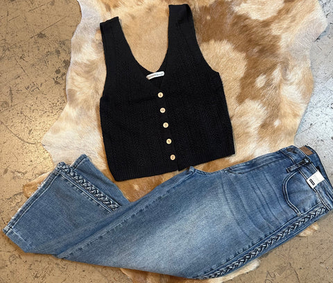 Button down sweater vest