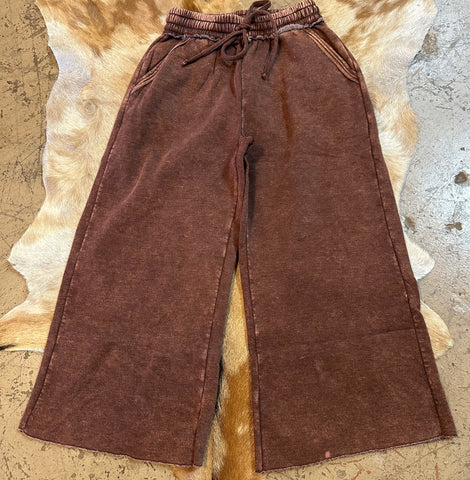 Acid wash palazzo sweats