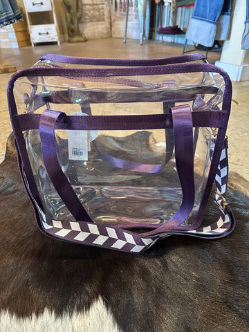 Clear tote bag (purple)