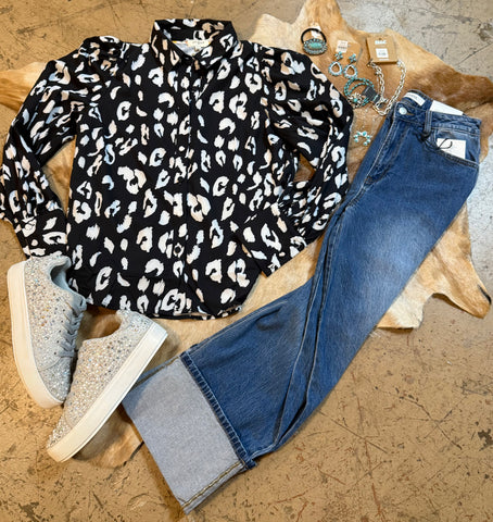 Cheetah dressy top