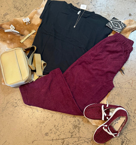Gauze black top