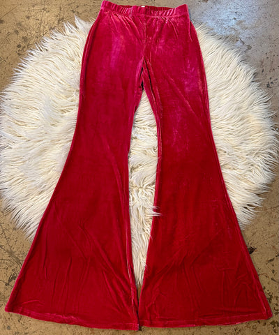 Velvet bell bottoms