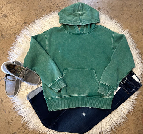 Fleece Acid wash hoodie