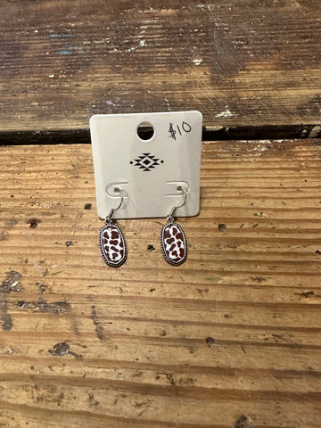 Cow print earrings