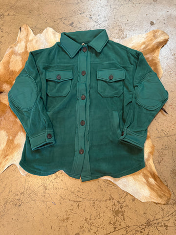 Oversized fleece shacket