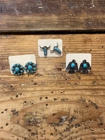 Top row earrings