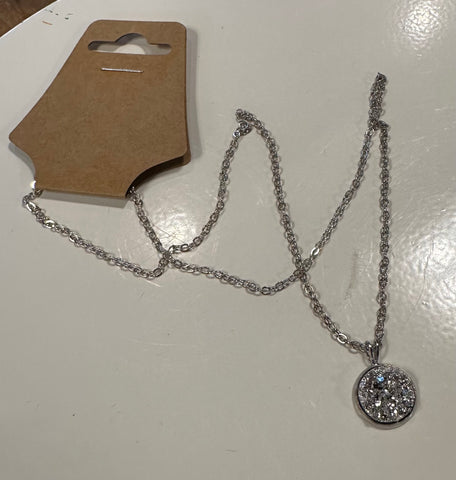 Faux druzy necklace