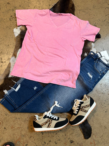 Washed short sleeve tee
