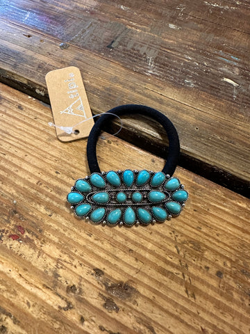 Turquoise hair tie