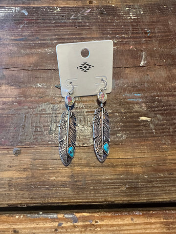 Feather earrings