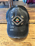 Aztec ponytail hat