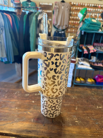 Cheetah tumbler cup