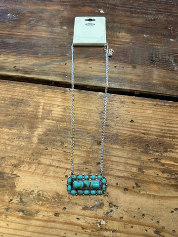 Turquoise bar necklace